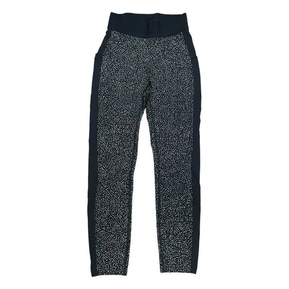 Lululemon Box It Out Tight Leggings Night View White Black High Waist Athletic 4 - Picture 4 of 8